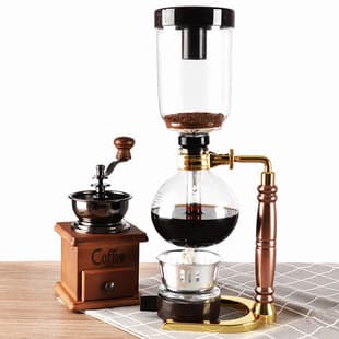 Siphon Coffee Maker Set Filter Household Siphon Style Heat-Resistant Glass Coffee Maker Manual