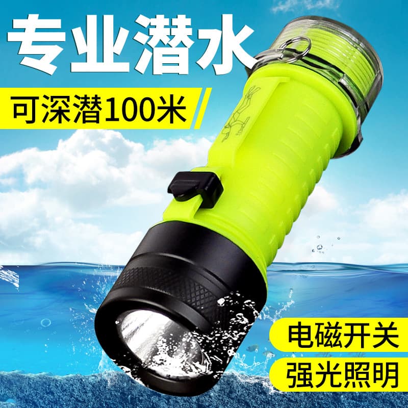 New Cross-Border Type-C Charging P50 High-Power Diving Flashlight Outdoor Beachcombing Night Diving LED Waterproof Flashlight