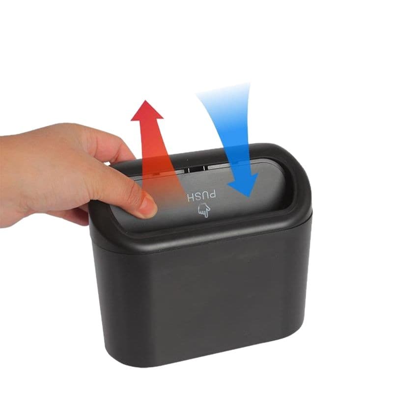 【New User $0.01】Car Trash Can with Flip Lid, Side Door Hanging Mini Storage Box