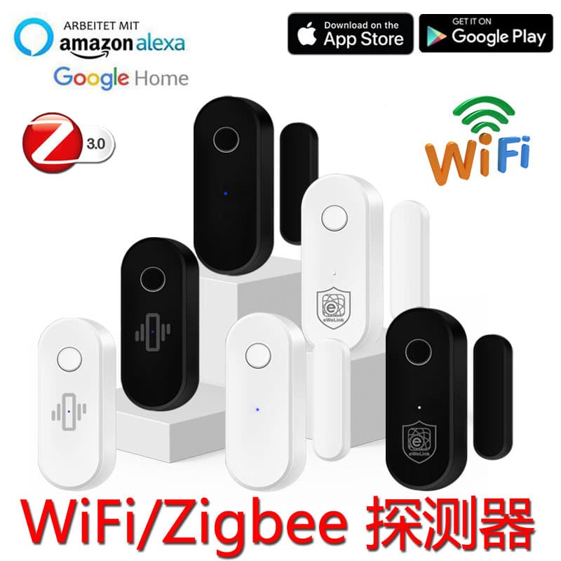 Tuya Zigbee Door Opening Detector WiFi Door and Window Sensor Ewelink Home Security Alarm