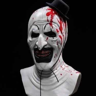 New Cross-border Horror Joker Mask with Hooded Clown Headpiece for Halloween Scary Costume Party