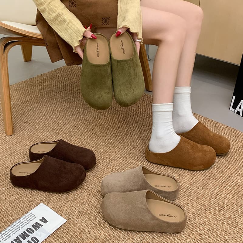 French Vintage Wrap Boston Mules for Women 2026 New Summer Soft Sole Casual Sandals for Dresses