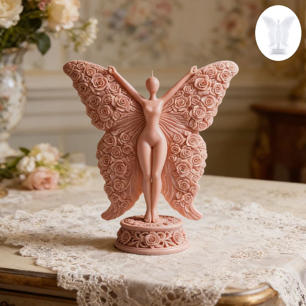 Butterfly Humanoid Silicone Mold DIY Floral Scented Candle Plaster Resin Craft Creative Decoration Mold