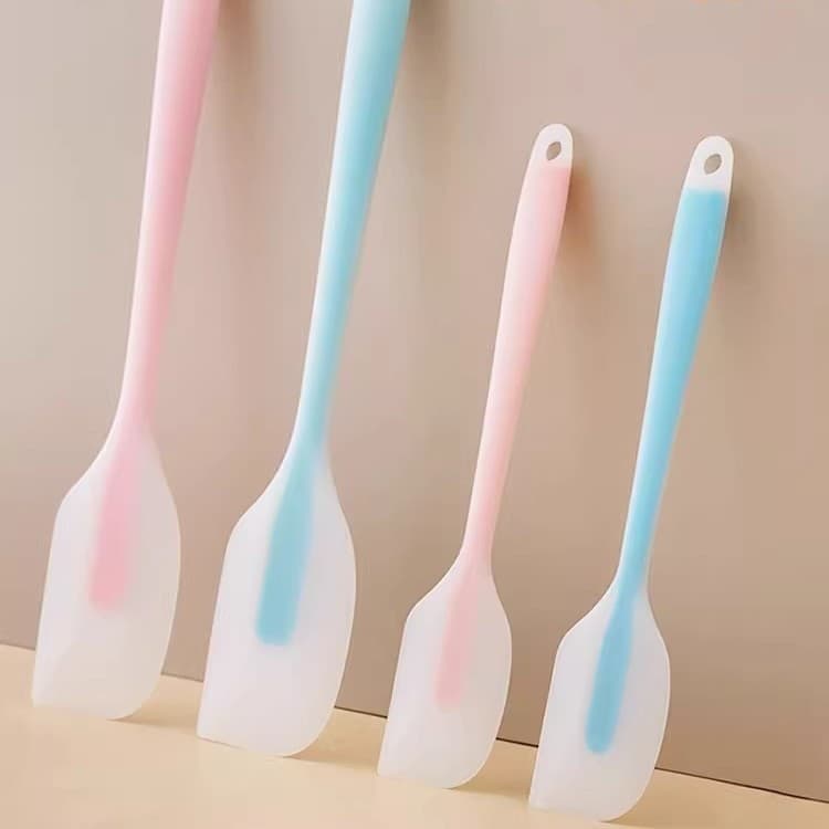 Silicone Spatula Integrated Scraper Food-Grade Baking Tool Cake Cutter Cream Scraper Household Spatula