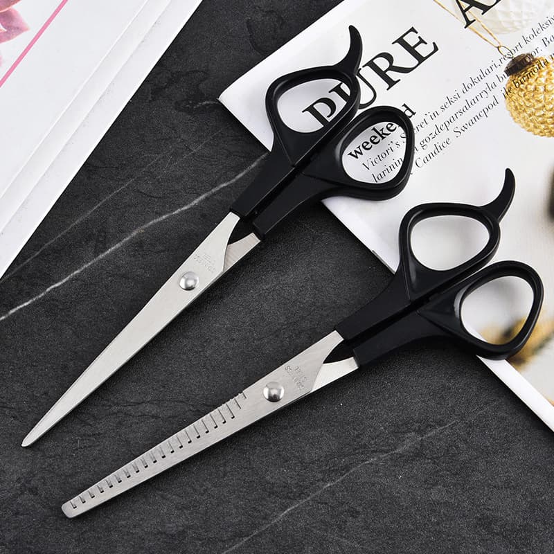 Stainless Steel Hairdressing Scissors, Home Use Thinning Shears for Bangs, Hair Texturizing and Trimming Tools