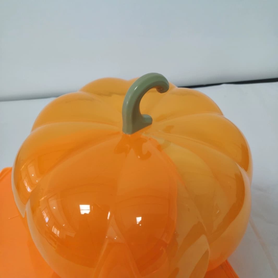 2024 New Thickeneded Plastic Food Halloween Pumpkin Storage Box Western Cake Box Reusable