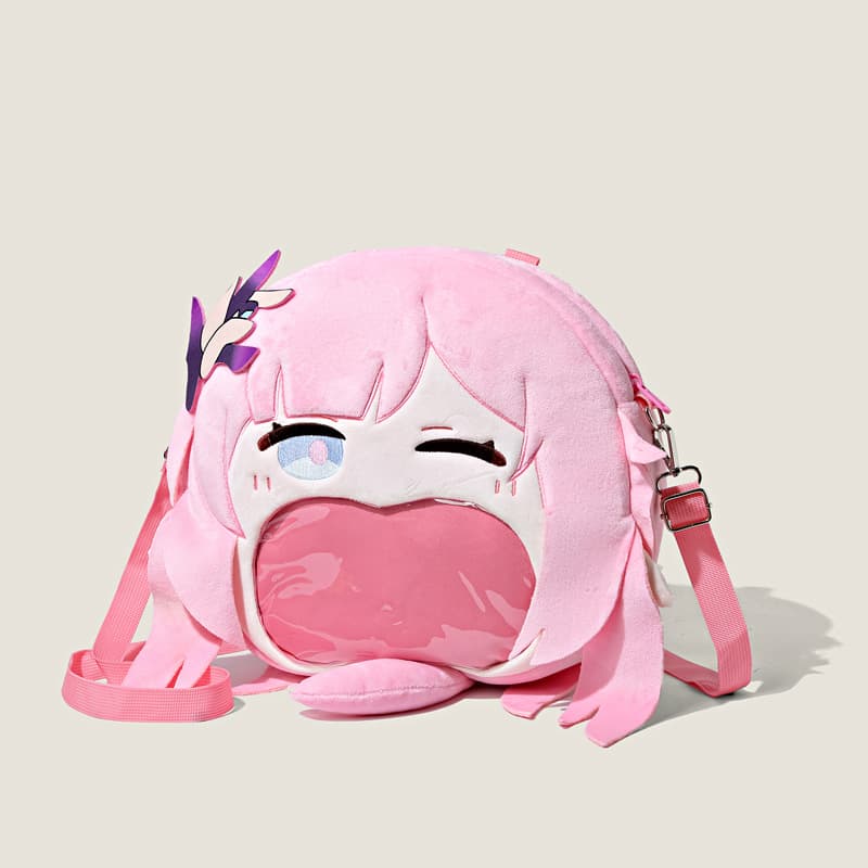 Anime Original Non-Honkai Impact 3rd Ita Bag: Herrscher Elysia Ita Bag Large Mouth Plush Backpack