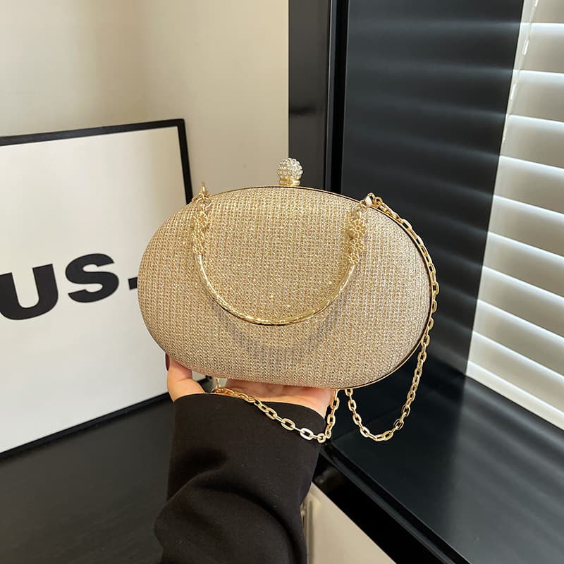 This year's popular shell bags 2025 new ladies dinner chain crossbody bag temperament simple hard shell shoulder bag