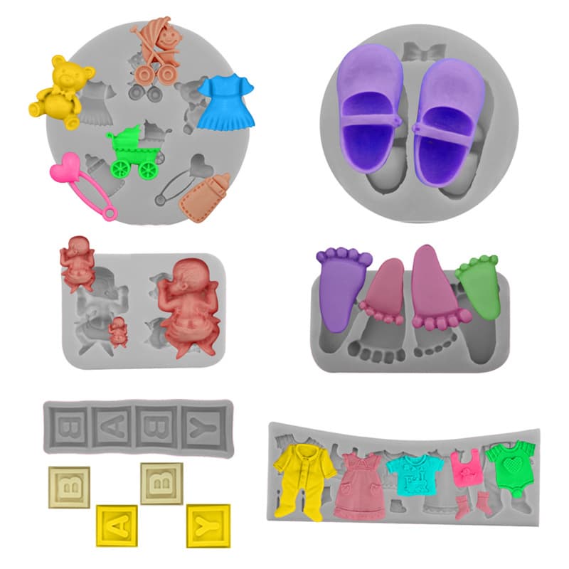 Silicone Bear Bottle Baby Mold Sugar Art DIY Baking Cake Decoration Chocolate Clay Drip Cake Mold Irregular Shape Kitchen Tools