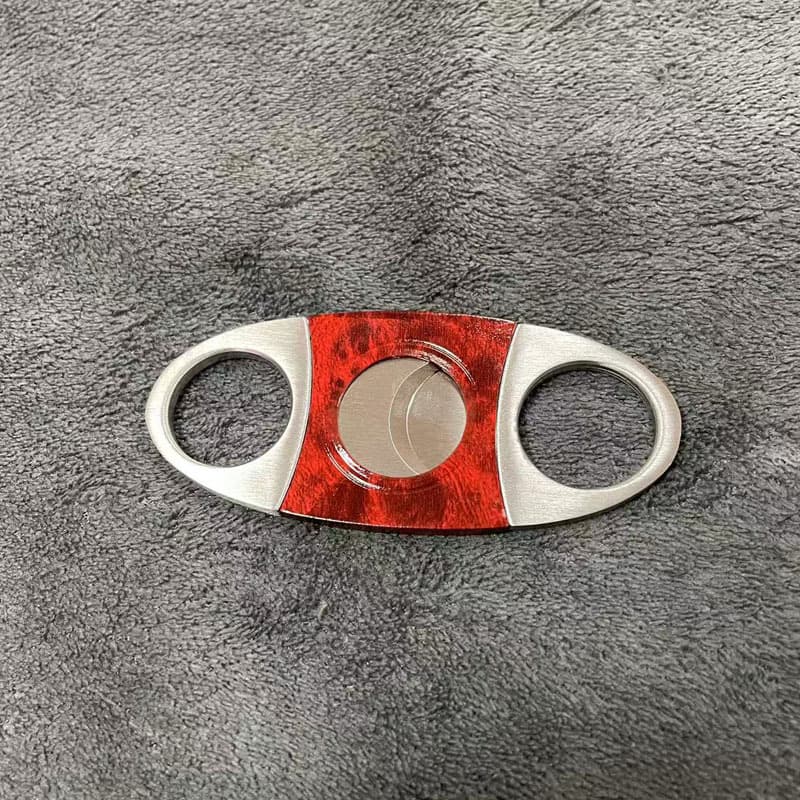 Factory Direct Supply Customizable Logo Peach Wood Color Ring Cigar Scissors SIKAR CIGARRA CIGAR