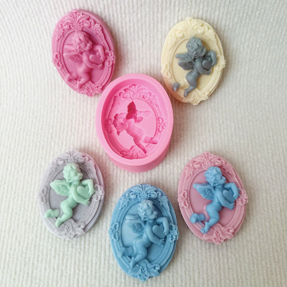 Angel Silicone Soap Mold Fondant Mold Baking Tool Sugar Decoration Polymer Clay Craft BE022.BE023