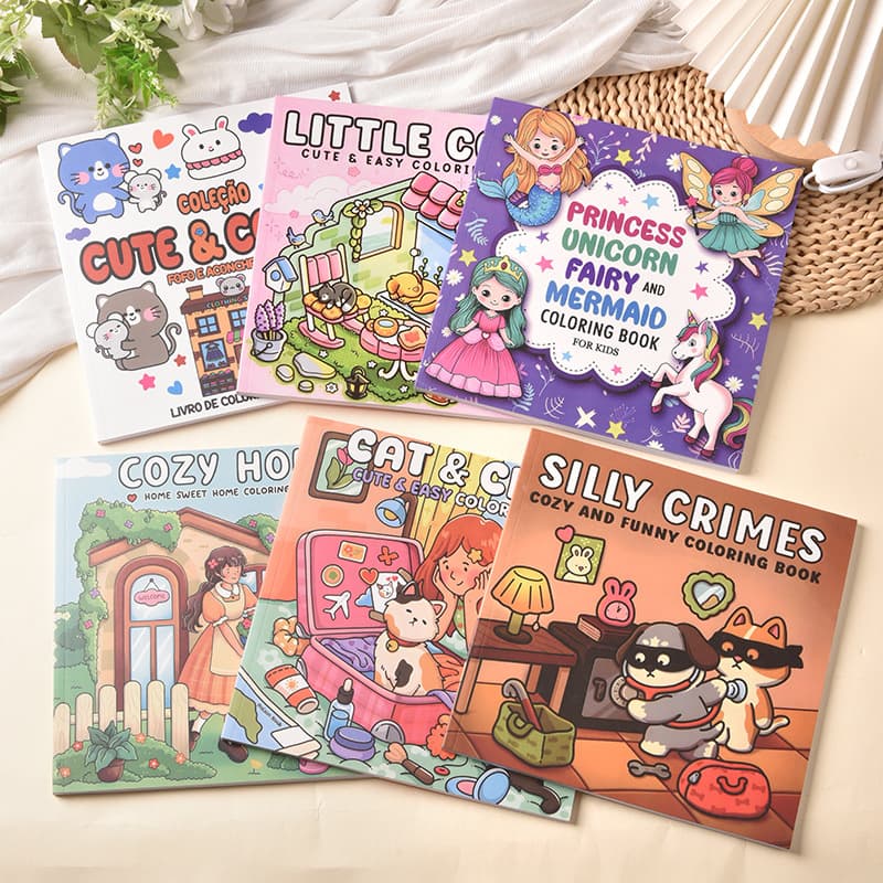 Cross-Border Cartoon Coloring Book: Unicorn Princess Cat Children's Graffiti Coloring Picture Book, Kindergarten Drawing Book, Wholesale