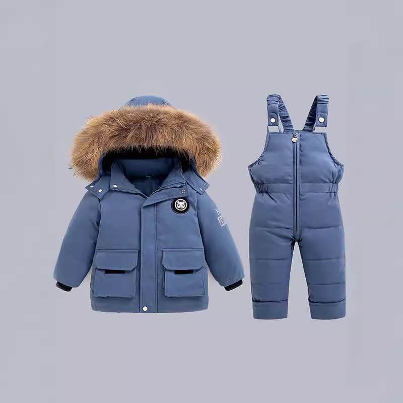 Baby Winter Velvet Suit Set, Thickened Quilted Jumpsuit for Toddlers 1-5 Years, Two-Piece Outfit