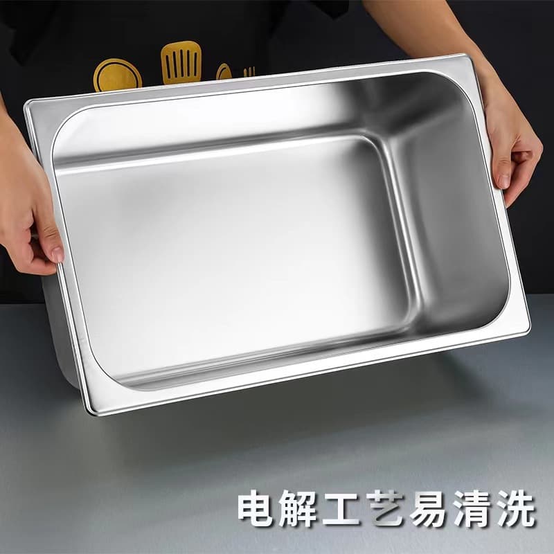 Stainless steel portion basin rectangular basin portion plate buffet stove basin Buffy stove plate kitchen foreign trade wholesale tray