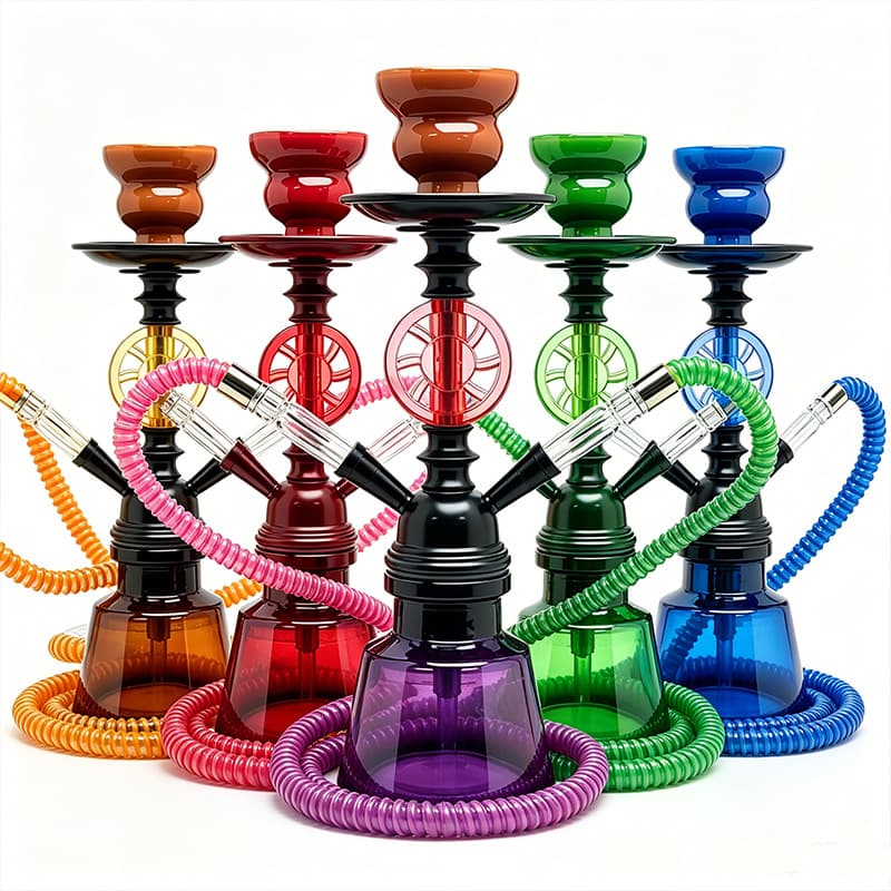 Factory direct sales wholesale Arabic hookah bar ktv full set classic black double hookah Arabic style