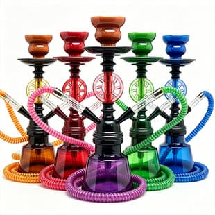Factory Direct Wholesale Arabic Hookah Bar KTV Complete Set Classic Black Double Hookah Arabic Style