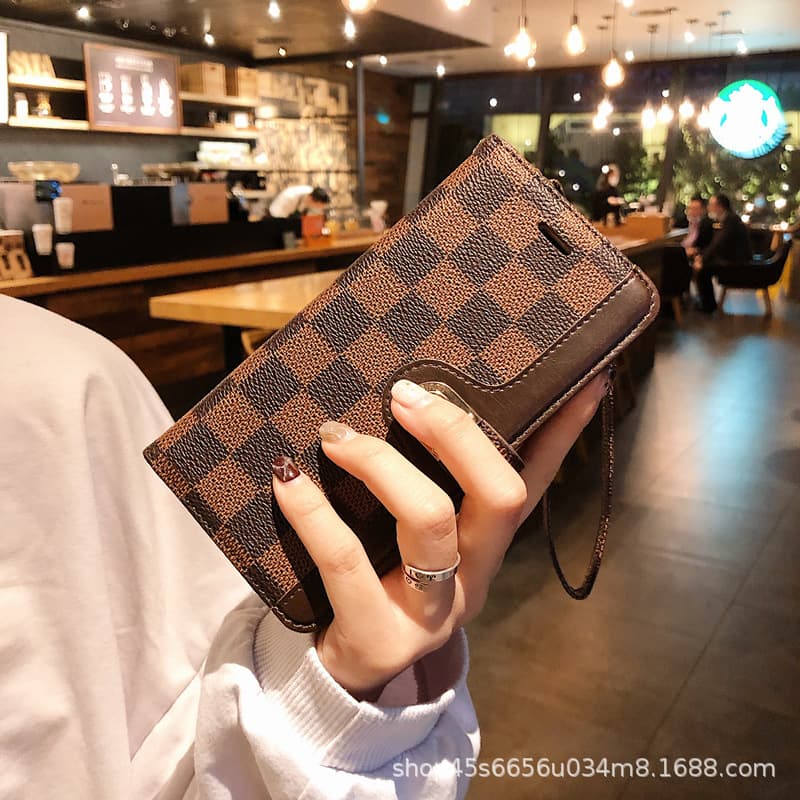 Big Brand Classic Pattern Apple 17 Pro Max Flip Leather Case 16/15/14/13/12 Phone Case Full Protection Anti-Drop Leather Cover