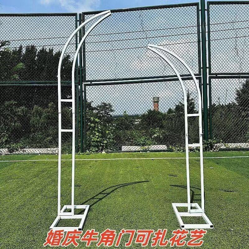 New Wedding Iron Arch Flower Stand Bull Horn Door Goat Horn Door Outdoor Wedding Decoration Arch Doorway Decor