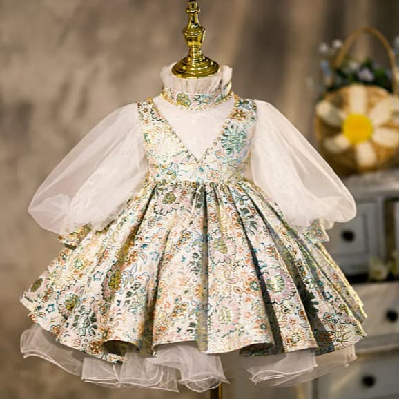 Girl Baby One Year Old Dress Princess Dress New Girls Lolita Dress Girl's Birthday Korean Princess Dress