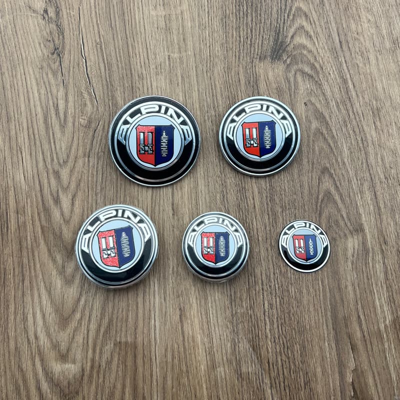 Modified car badge for 3 Series, 5 Series, 7 Series, ALPINA badge, Alpina wheel hub cap front and rear emblem