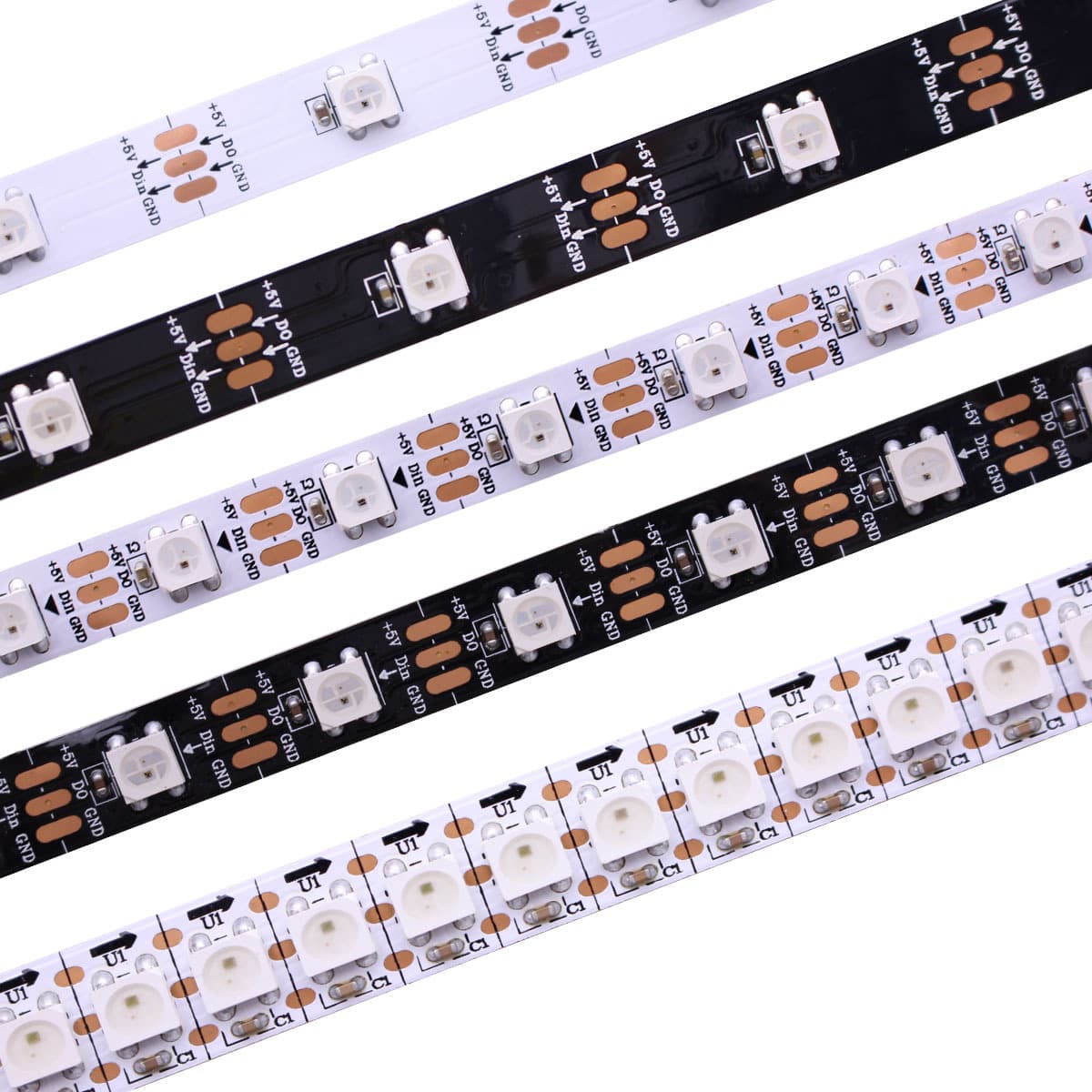 ws2812b magic light with 5V low voltage single point single control waterproof led light with programmable running water light strip