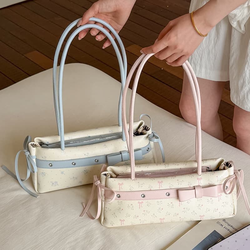 Niche sweet bow armpit bag for women 2026 new trendy fashion Korean style portable commuter bag large capacity bag