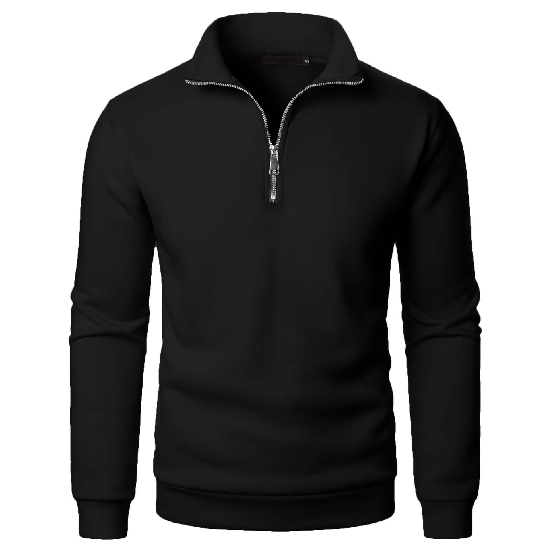 New Men's Stand Collar Casual Hoodie, Men's Solid Color Fashion Men's Wear Pullover Hoodie