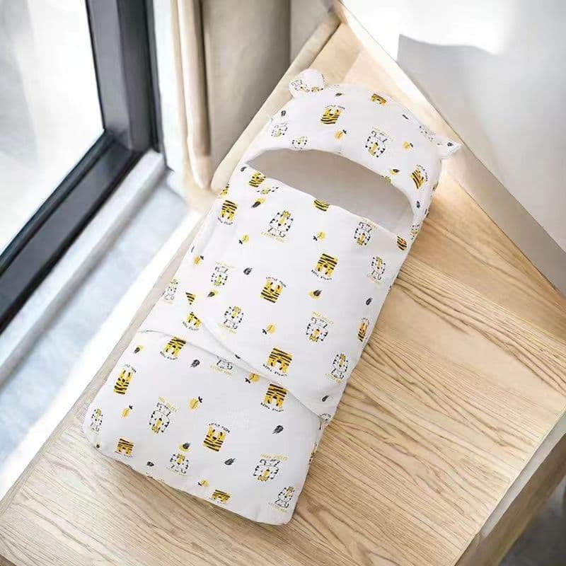Baby quilt pure cotton thin baby sleeping bag anti-jump swaddle newborn baby quilt spring autumn summer bag single anti-kick