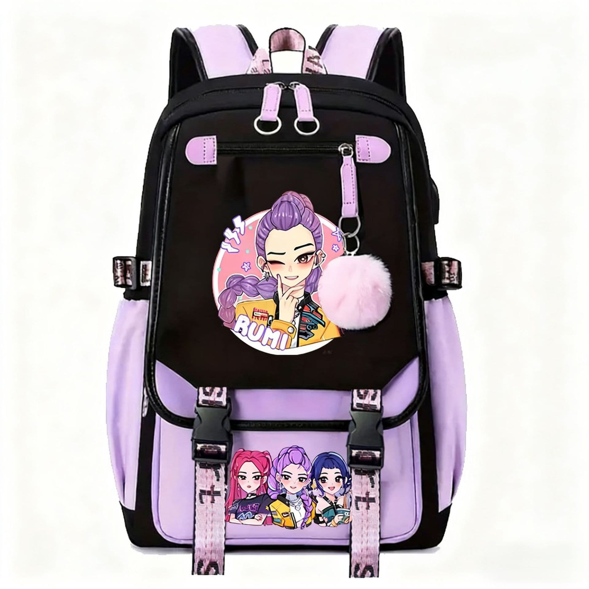 Kpop Demon Hunter School Backpack Popular Movie Girl Student Backpack Anime Cartoon Schoolbag