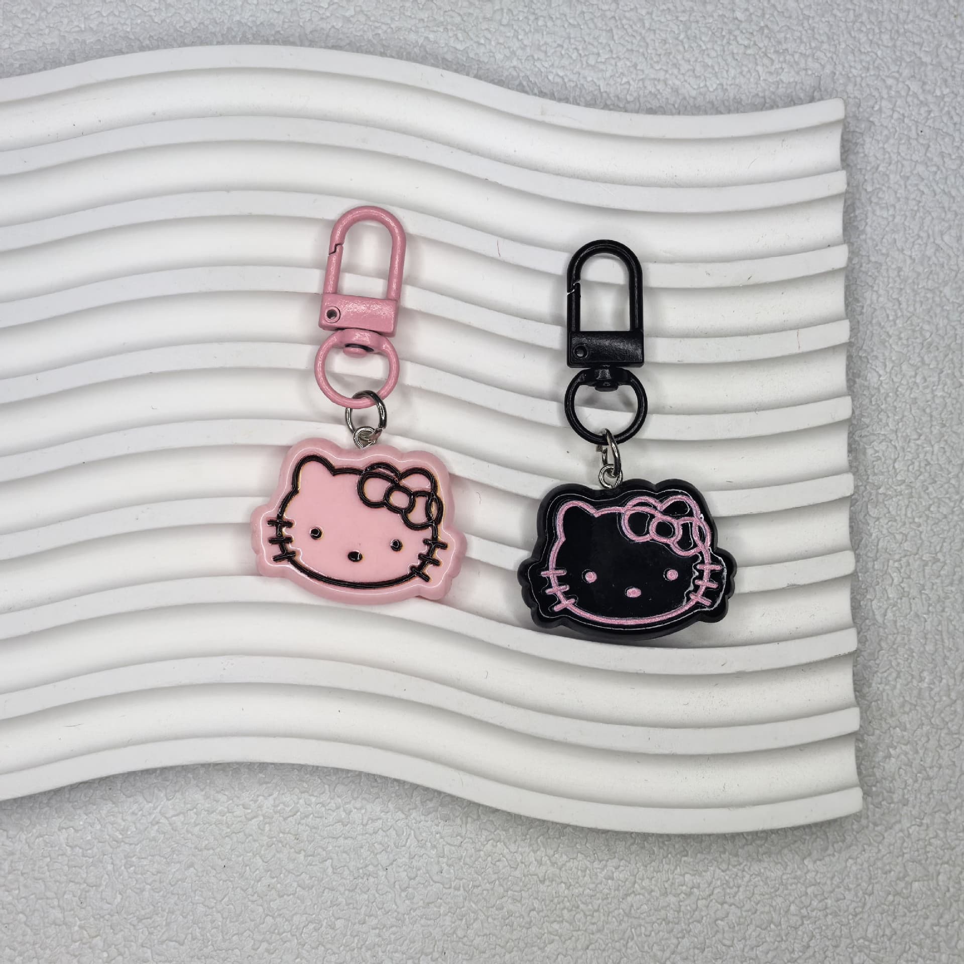 New Cartoon Cat Slice Keychain for Girls, Backpack Pendant, Couple and Best Friend Keychain, Cute Small Gift