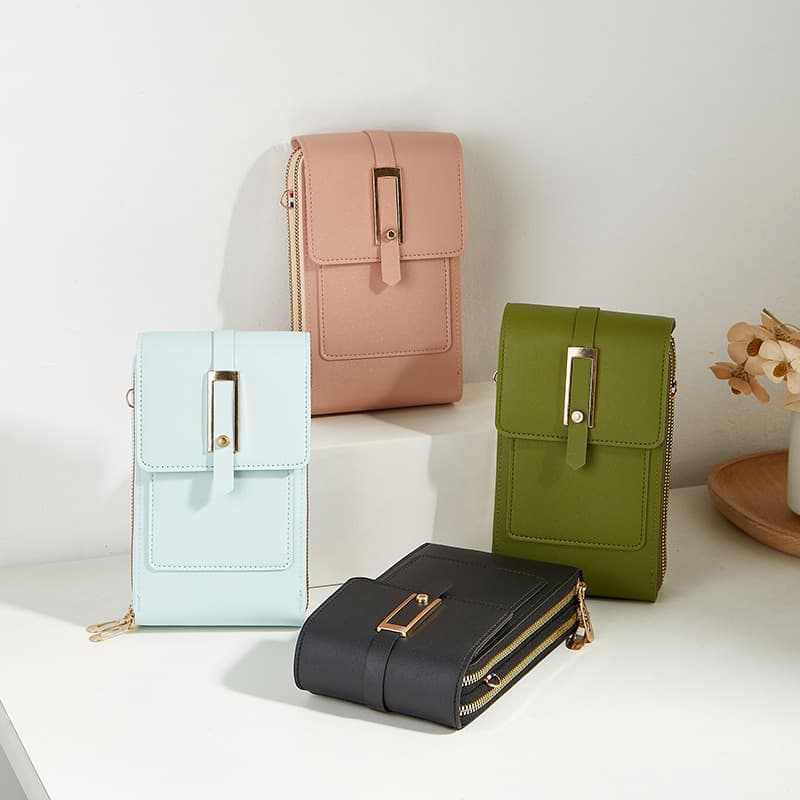 Fashionable Simple Tweed Style Women's Crossbody Bag Large Capacity Single Shoulder Phone Bag 2024 New Model Zipper Up