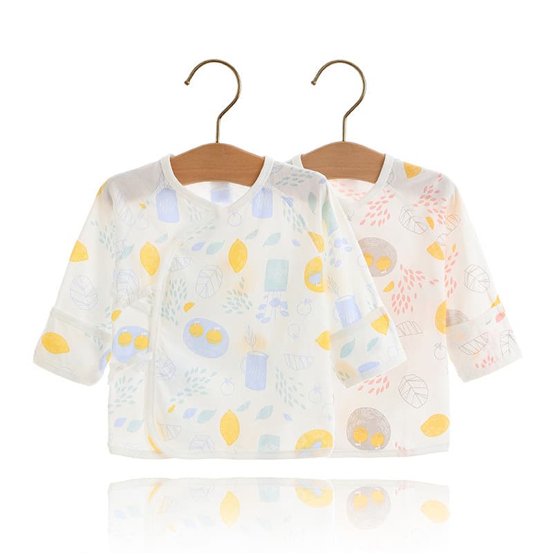 Pure Cotton Half Back Baby Clothes Spring Summer Newborn A-Class Infant Tops Long Sleeve Casual Butterfly Style for Boys And Girls