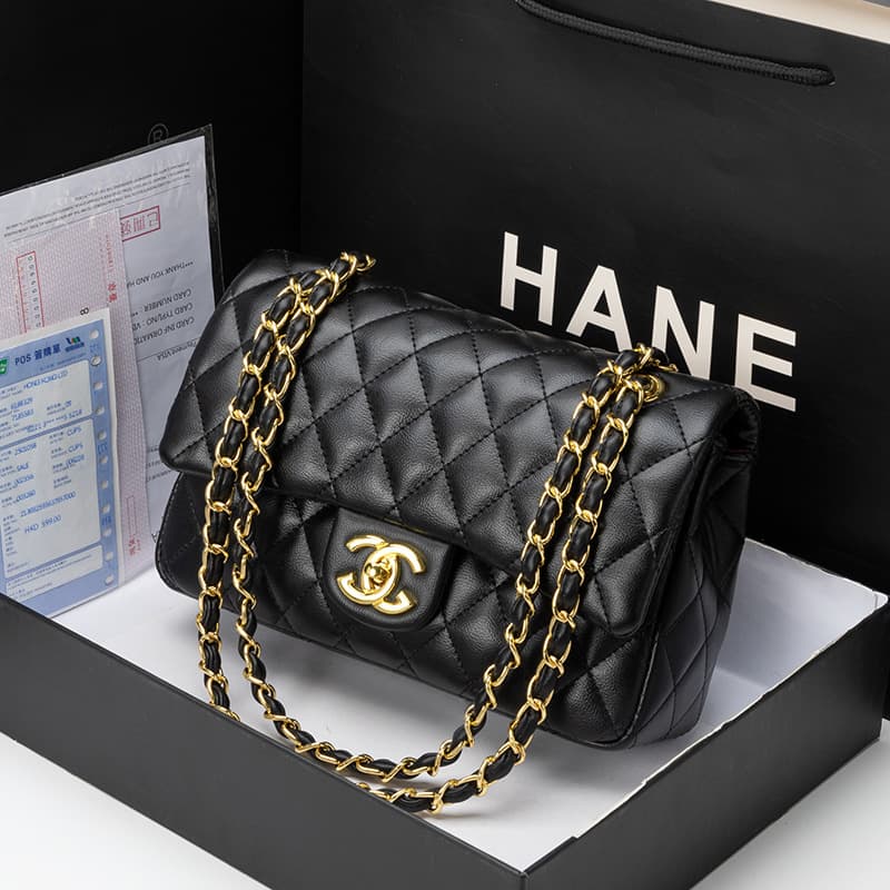 Classic CF Viral Chanel-Style Underarm Bag, Genuine Leather, High Quality, Fashionable Versatile Diamond-Quilted Chain Shoulder Crossbody Bag for Women