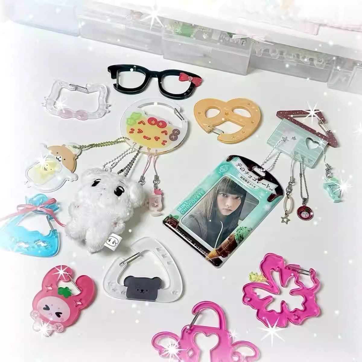 Acrylic Carabiner in Stock, Cute and Playful Colorful Letter Carabiner, Student Gift Bag Clip Decoration Customizable