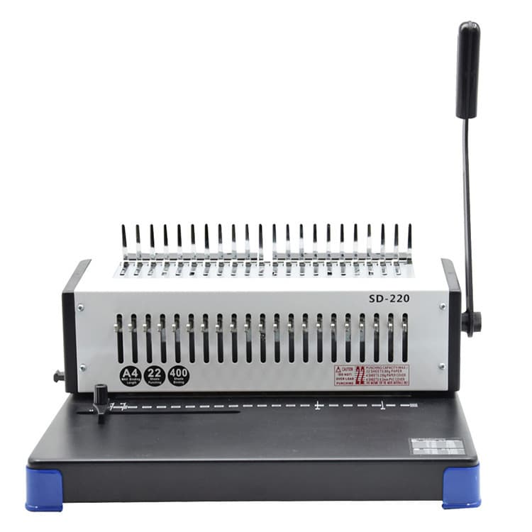 Leisheng SD-220 Comb Binding Machine with Wire Binding and Punching, All-in-One for Cross-Border Use, Graphic Shops, and Offices