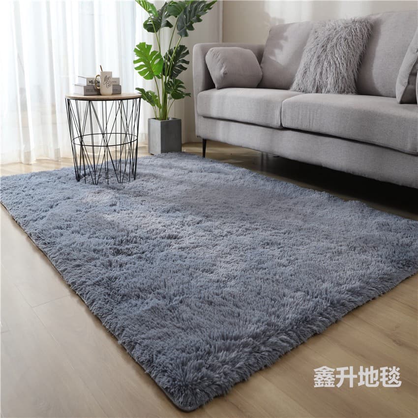 Silk Wool Rug Long Pile Silk Wool Carpet for Bedroom Full Coverage Coffee Table Living Room Windowsill Bedside Rug Floor Mat Door Mat Foot Mat