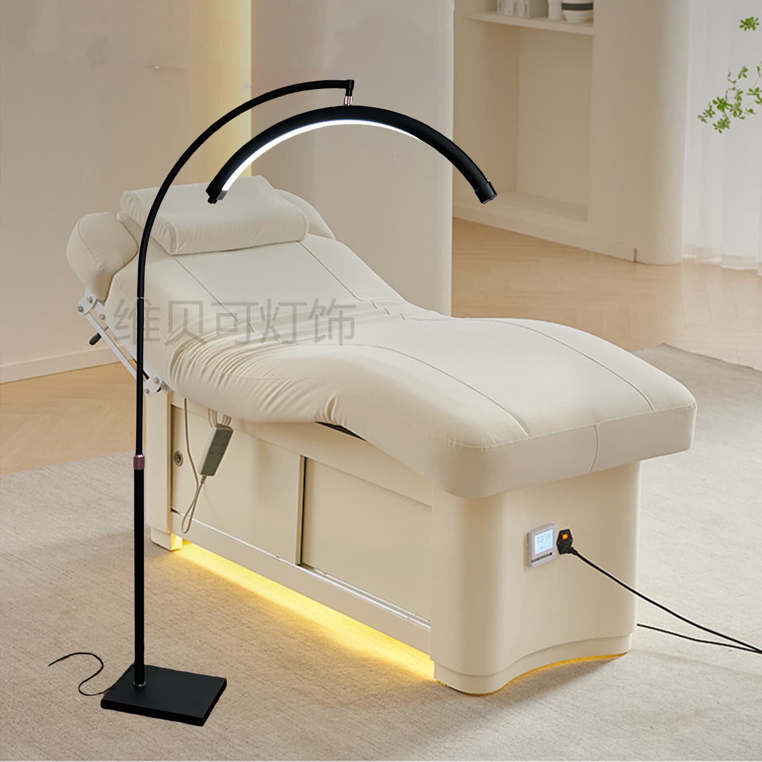 Half-moon eyelash beauty lamp, curved eyelash beauty half-moon tattoo embroidered eyelashes, LED beauty salon fill-in light, half-moon beauty lamp