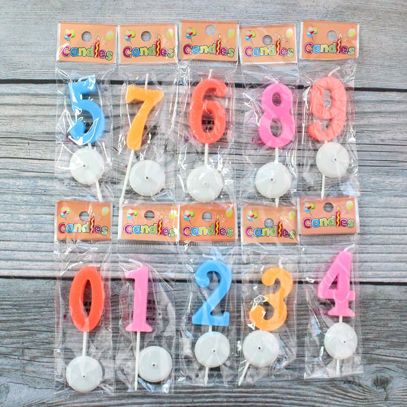 Wholesale Cake Number Candles Birthday Cake Candles Medium Size Number Candles Colorful Number Candles
