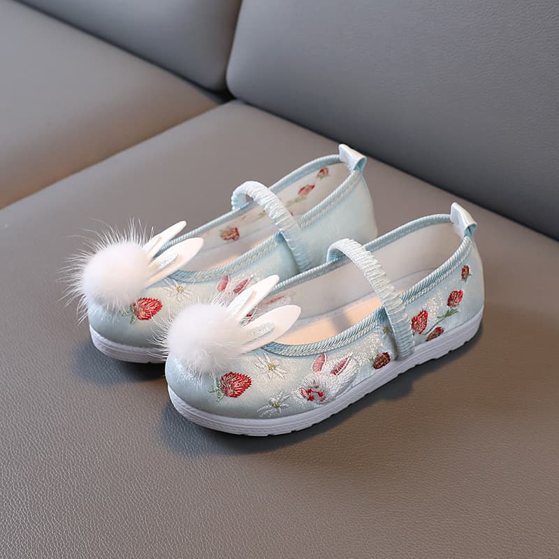 Old Beijing style children's cloth shoes, embroidered shoes, Chinese style children's ancient costume shoes, baby handmade ancient style Hanfu shoes