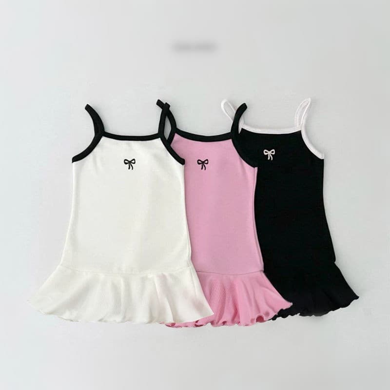 Children's clothing wholesale girls' dresses summer new style children's baby style Korean style color block princess vest suspender skirt
