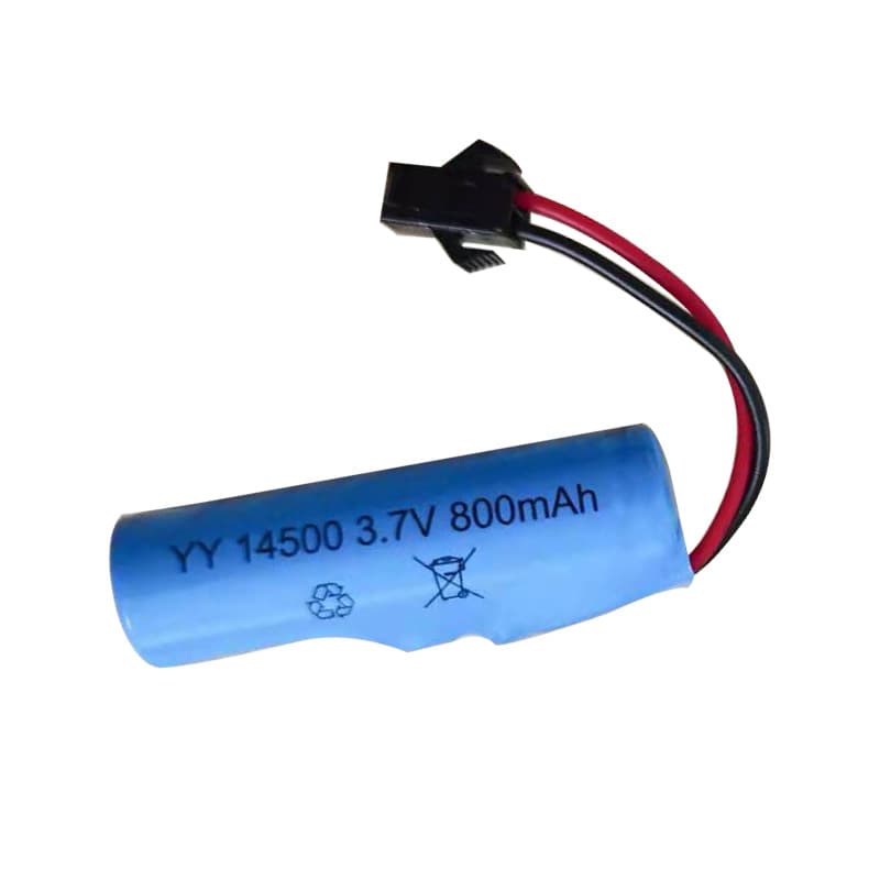 14500 lithium battery 3.7V800MAH cylindrical electric toy remote control car bubble machine rechargeable battery with protection