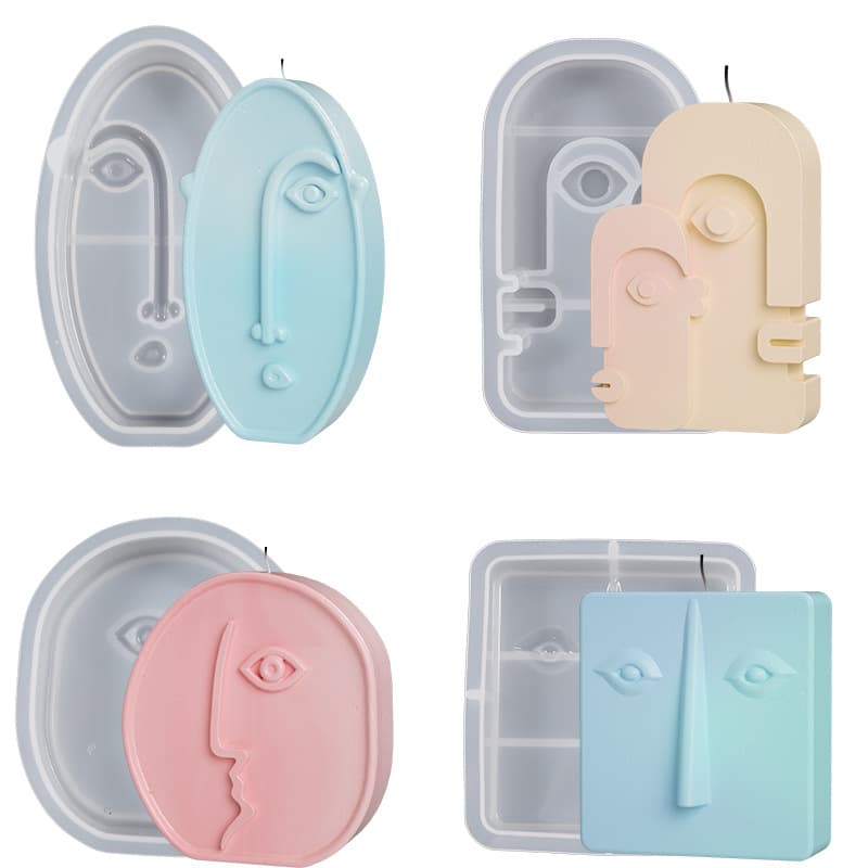 Yu Meiren DIY Irregular Abstract Face Aromatherapy Candle Silicone Mold Handmade Soap Gypsum Ornament Dropping Glue Mill