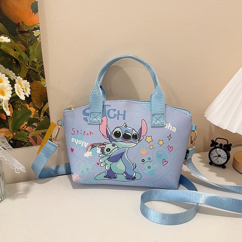 Cartoon Leather Stitch Large-Capacity Coin Purse Cosmetic Bag New 2-in-1 Handheld Crossbody Bag