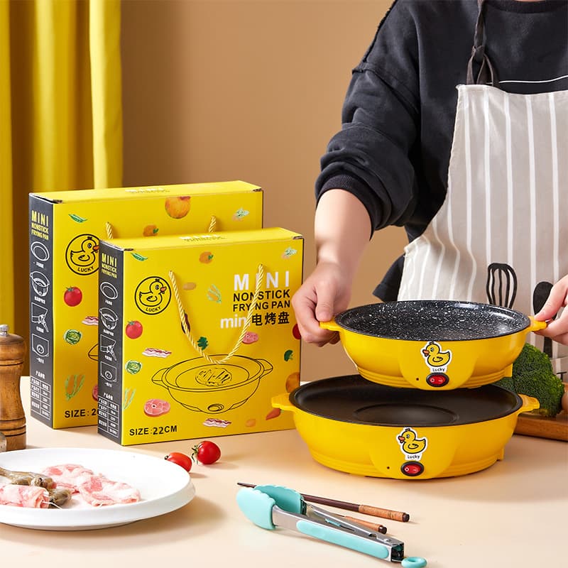 Multi-function Household Electric Griddle BBQ Machine Gift Set Wholesale Dedicated All-in-one Pot