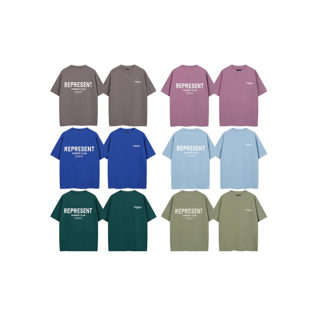 Cross-border American REPRESENT High Street Classic Slogan Letter Casual Loose Short Sleeve Unisex Couple T-Shirt Streetwear