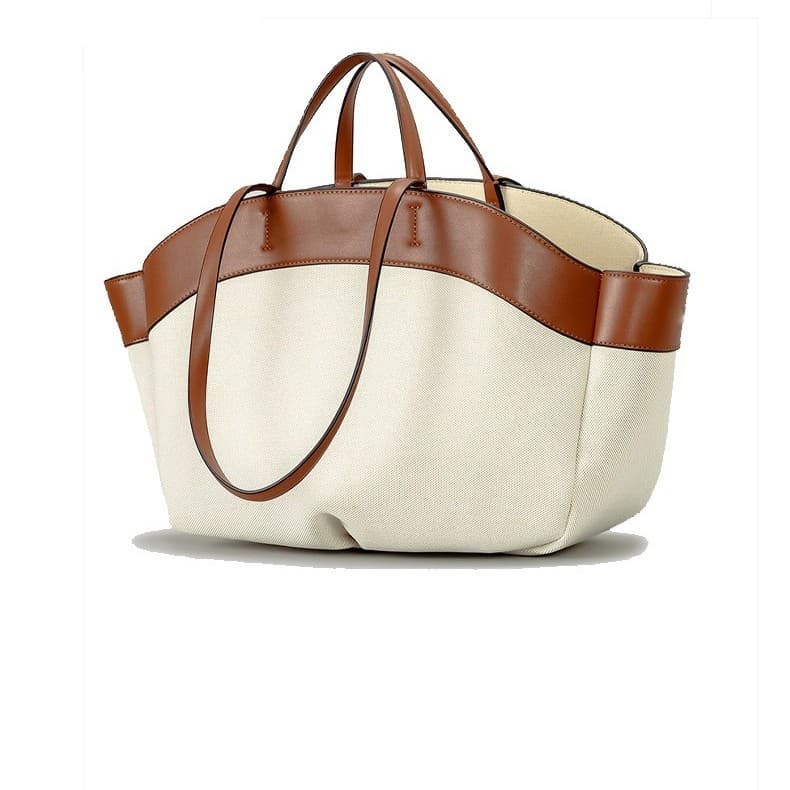 Spanish Women's Bag 2025 New Fashion Patchwork Large Capacity Commuter Handheld Shoulder Tote Bag Casual Versatile