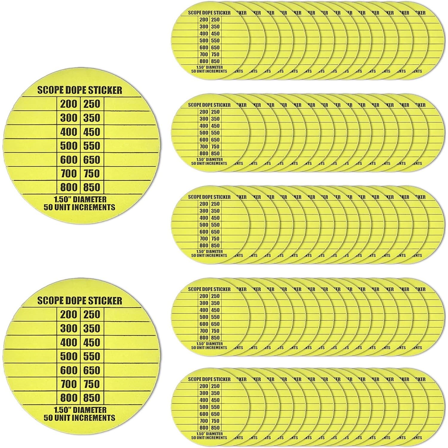 Shooting Target Sticker Non-Slip Wear-Resistant Decal for Scope Data, Suitable for Shooting Range Cards