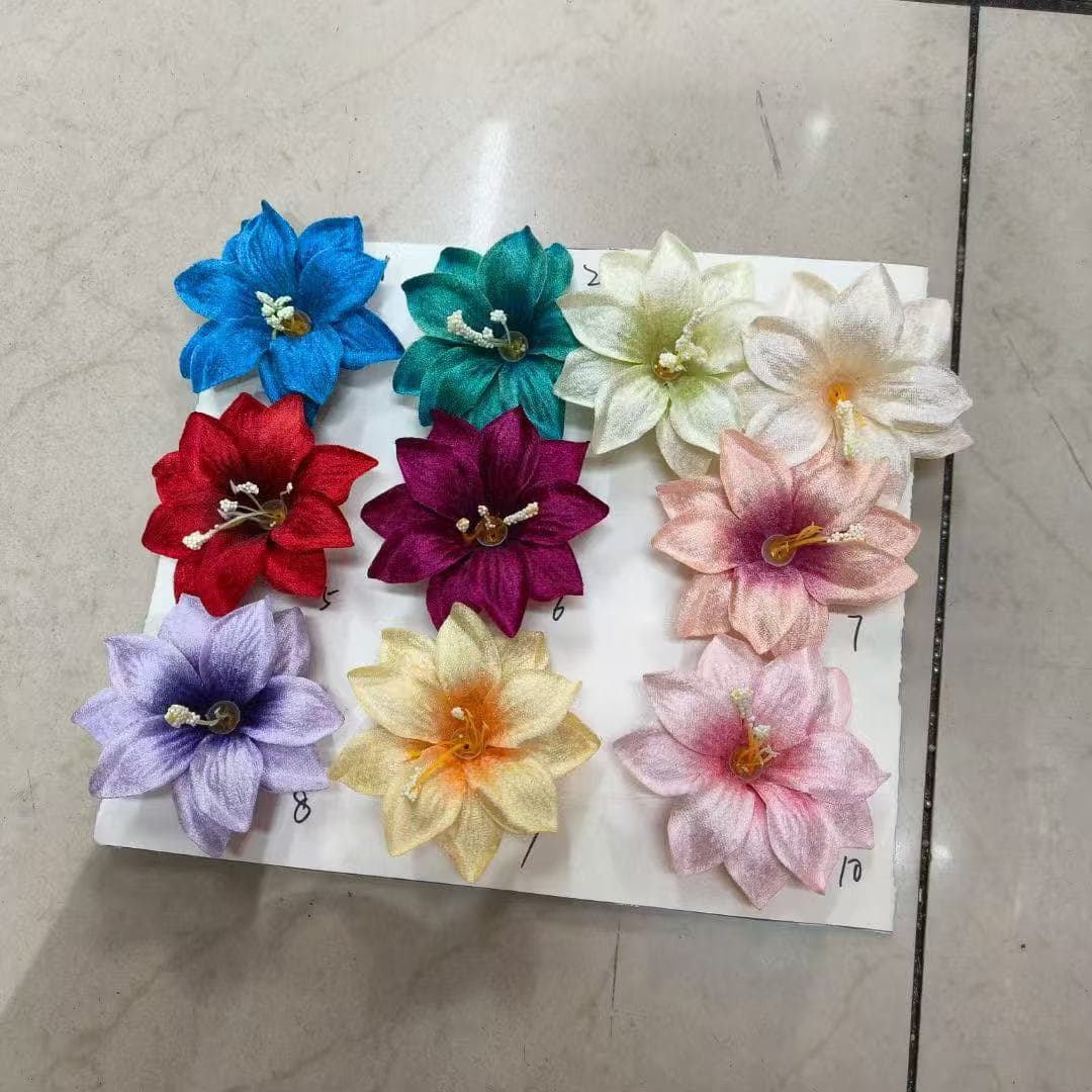 Small Artificial Lilies, Fabric Faux Flowers for DIY Hair Accessories, Clothing Embellishments, Home Décor, and Wedding Scenes