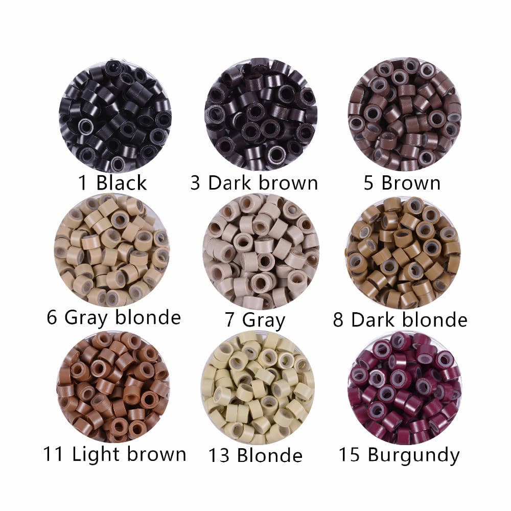 50*30*30 Hair Extension Silicone Rings, Laser Gold Thread Hair Extension Clips, Seamless Hair Extension Tools