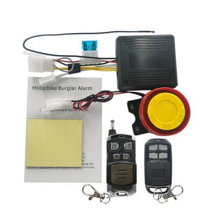 Motorcycle Anti-Theft Alarm Remote Control Smart Alarm with Emergency Dual Flash for Rain and Fog Weather Parking Lot Vehicle Finding